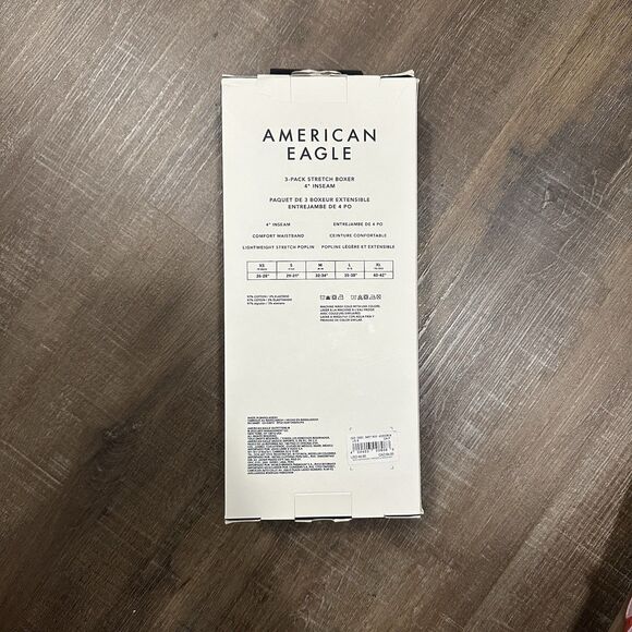 NEW AMERICAN EAGLE 3-Pack Stretch Boxers Sz Small Blue Plaid Gingham underwear - Picture 4 of 7